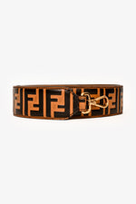 Fendi Brown/Black Zucca Print Bag Strap