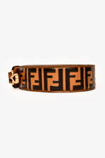 Fendi Brown/Black Zucca Print Bag Strap
