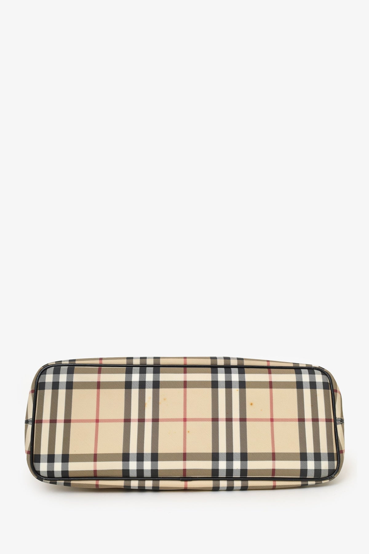 Burberry Beige/Black Coated Canvas Nova Check Tote Bag