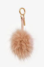 Fendi Pink/Brown Fur/Leather Bag Charm