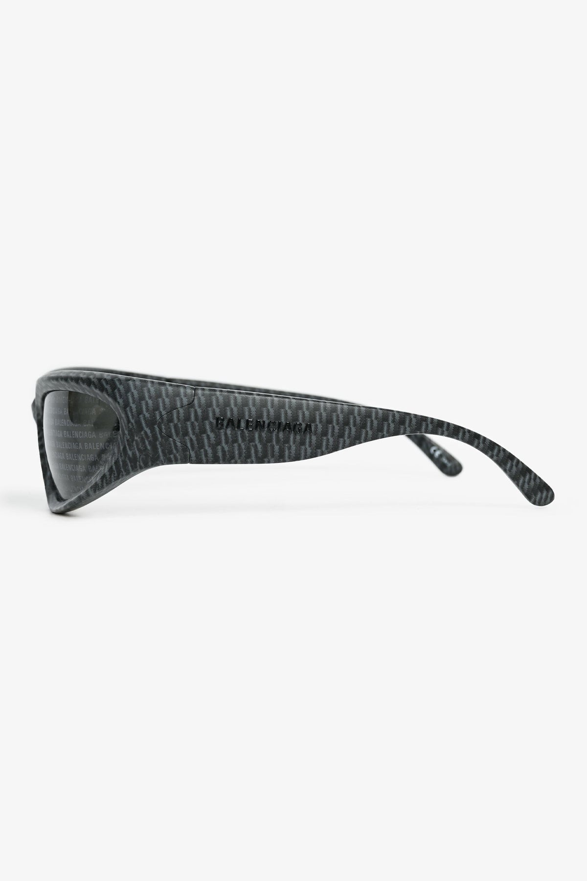 Balenciaga Grey Printed Swift Oval Sunglasses