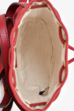 Gucci X Doreamon Brown/Red Canvas/Leather GG Supreme Mini Bucket Bag