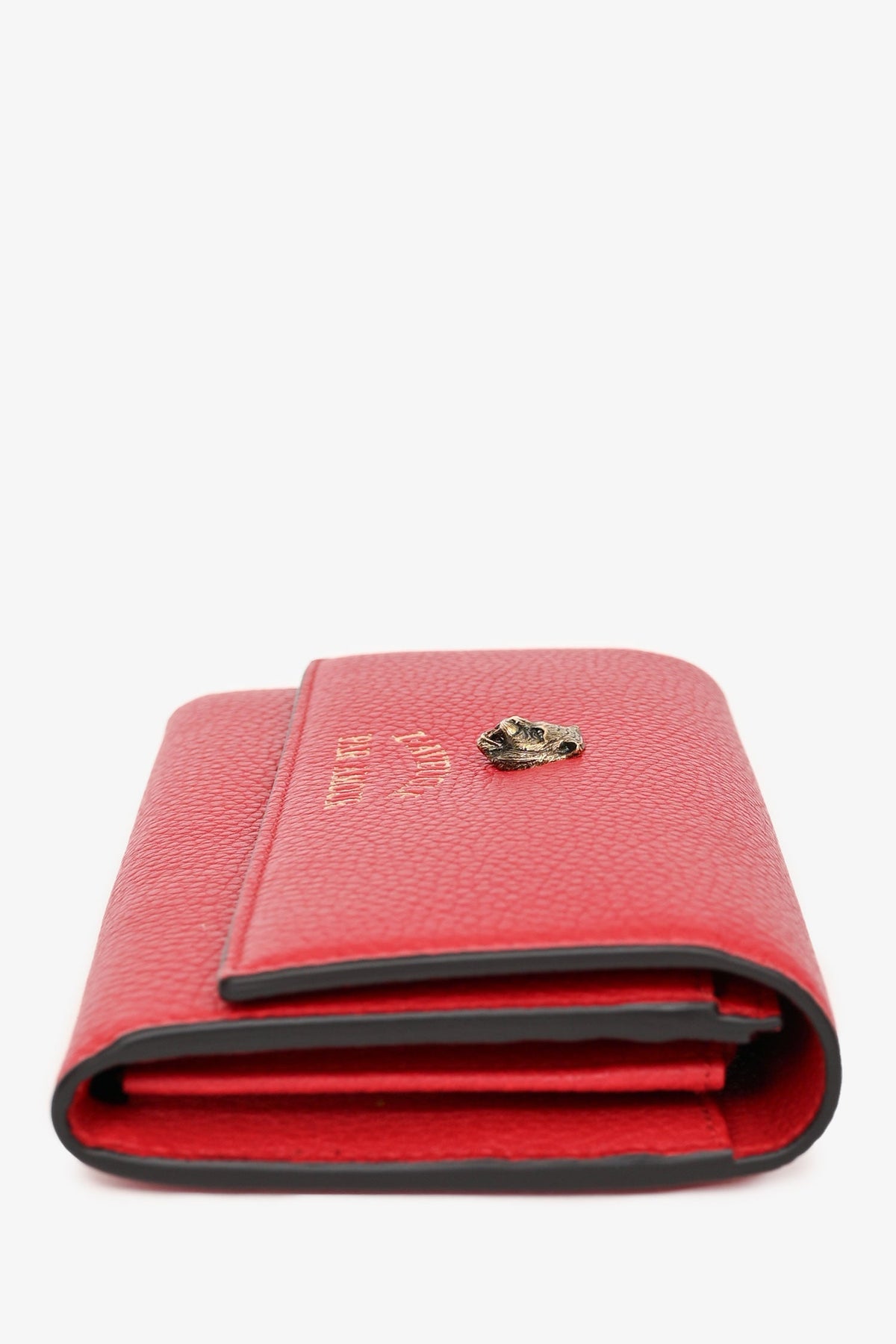 Gucci Red Leather Continental 'L'aveugle Par Amour' Wallet