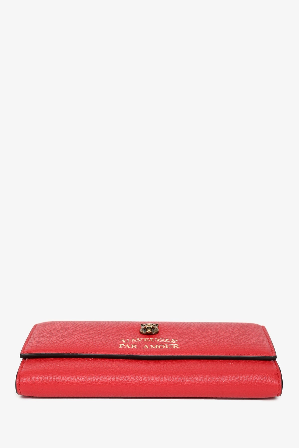 Gucci Red Leather Continental 'L'aveugle Par Amour' Wallet