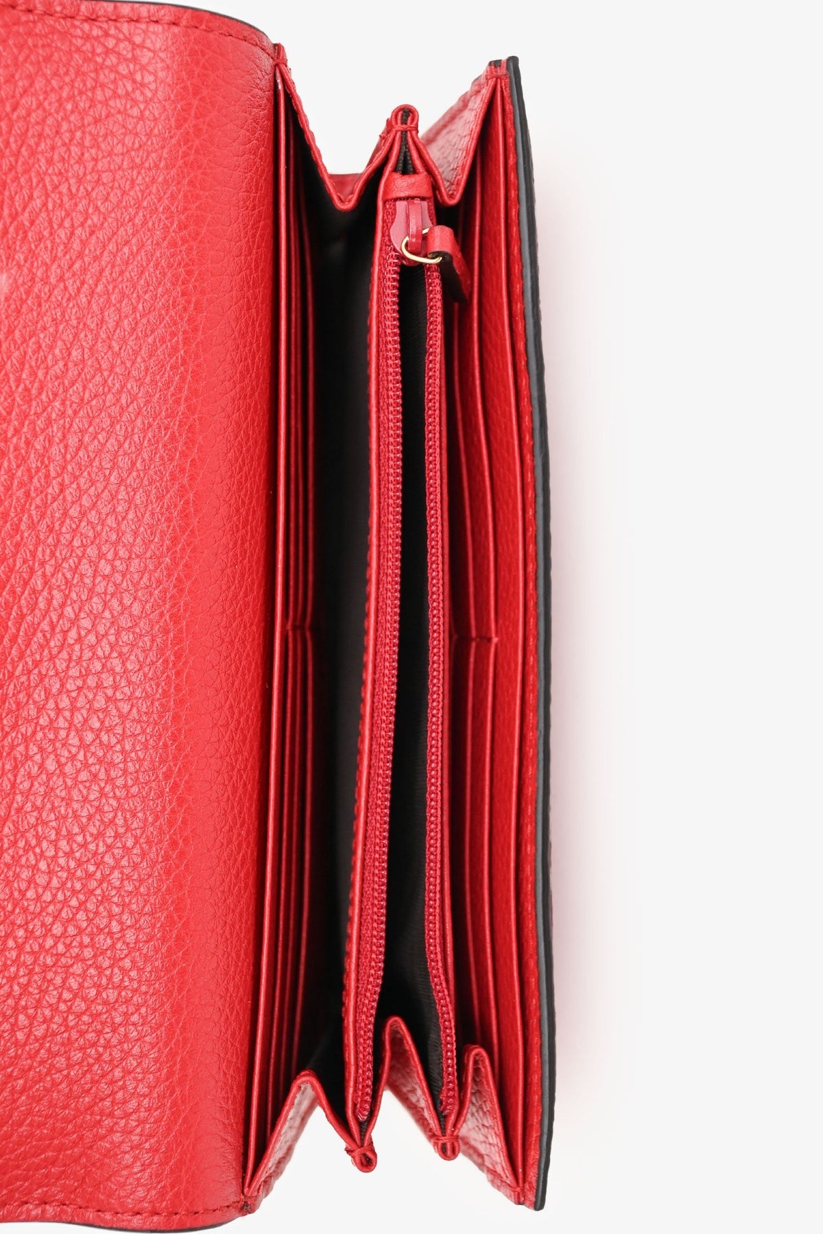 Gucci Red Leather Continental 'L'aveugle Par Amour' Wallet