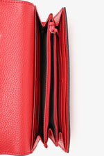 Gucci Red Leather Continental 'L'aveugle Par Amour' Wallet