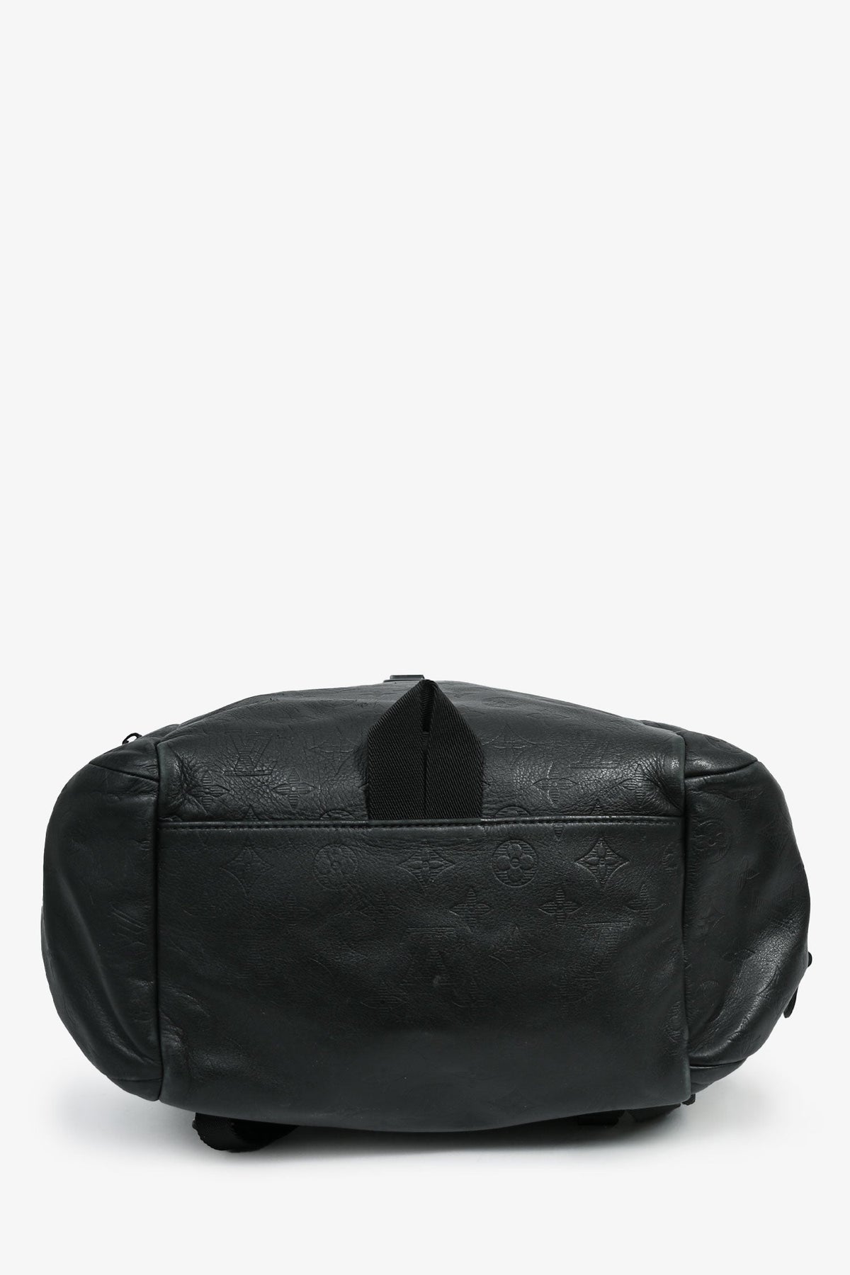 Louis Vuitton Black Leather Monogram 'Apollo' Backpack (As Is)