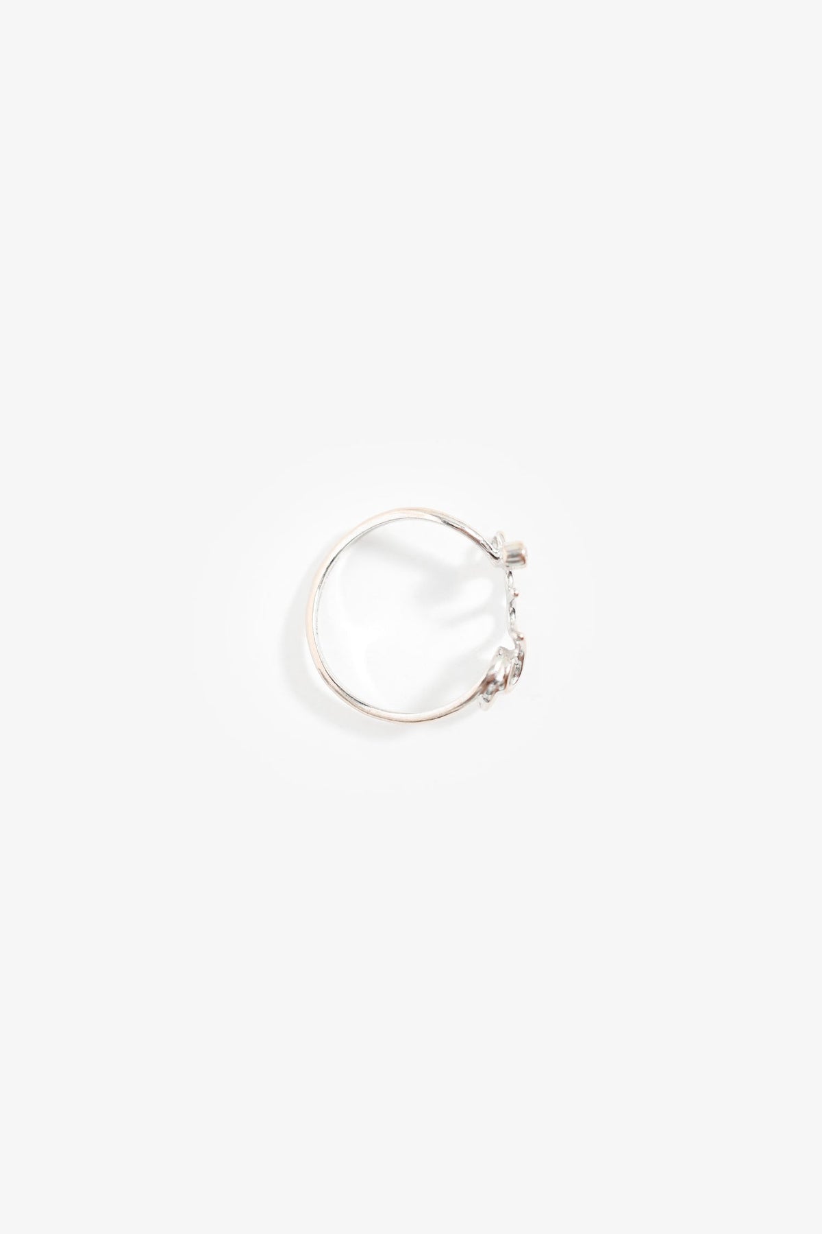 Christian Dior 18K White Gold Diamond 'Oui 'Ring Size 6.5