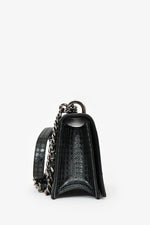 Christian Dior Grey Leather Small Diorama Shoulder Bag