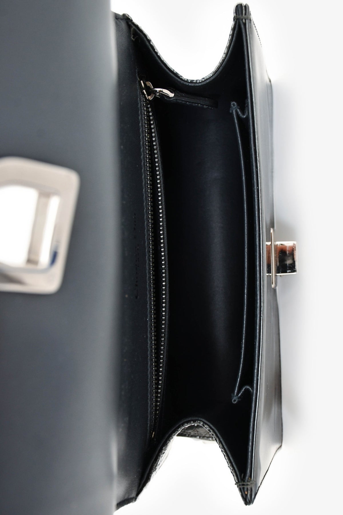 Christian Dior Grey Leather Small Diorama Shoulder Bag