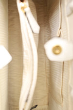 Fendi White Leather Medium 2Jours Top Handle (As Is)