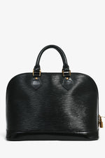 Louis Vuitton 1998 Black Epi Leather Alma MM Top Handle