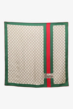 Gucci Brown/Green Monogram Scarf