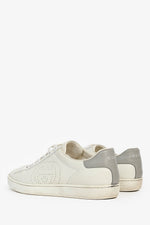 Gucci White/Grey Leather GG Logo Sneakers Size 9