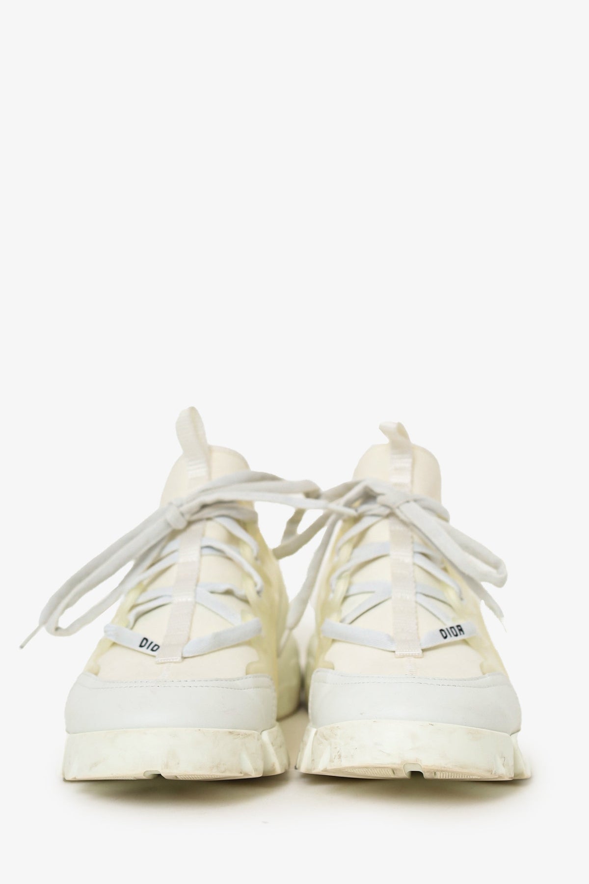 Christian Dior White D Connect Sneakers Size 37