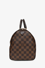 Louis Vuitton 2018 Brown Canvas/Leather Damier Ebene Speedy 30