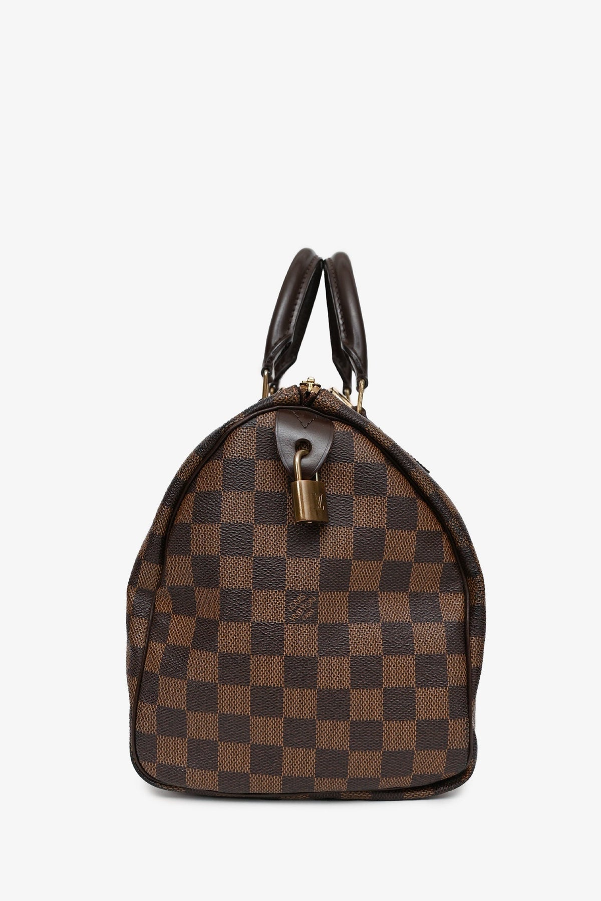 Louis Vuitton 2018 Brown Canvas/Leather Damier Ebene Speedy 30