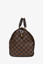 Louis Vuitton 2018 Brown Canvas/Leather Damier Ebene Speedy 30