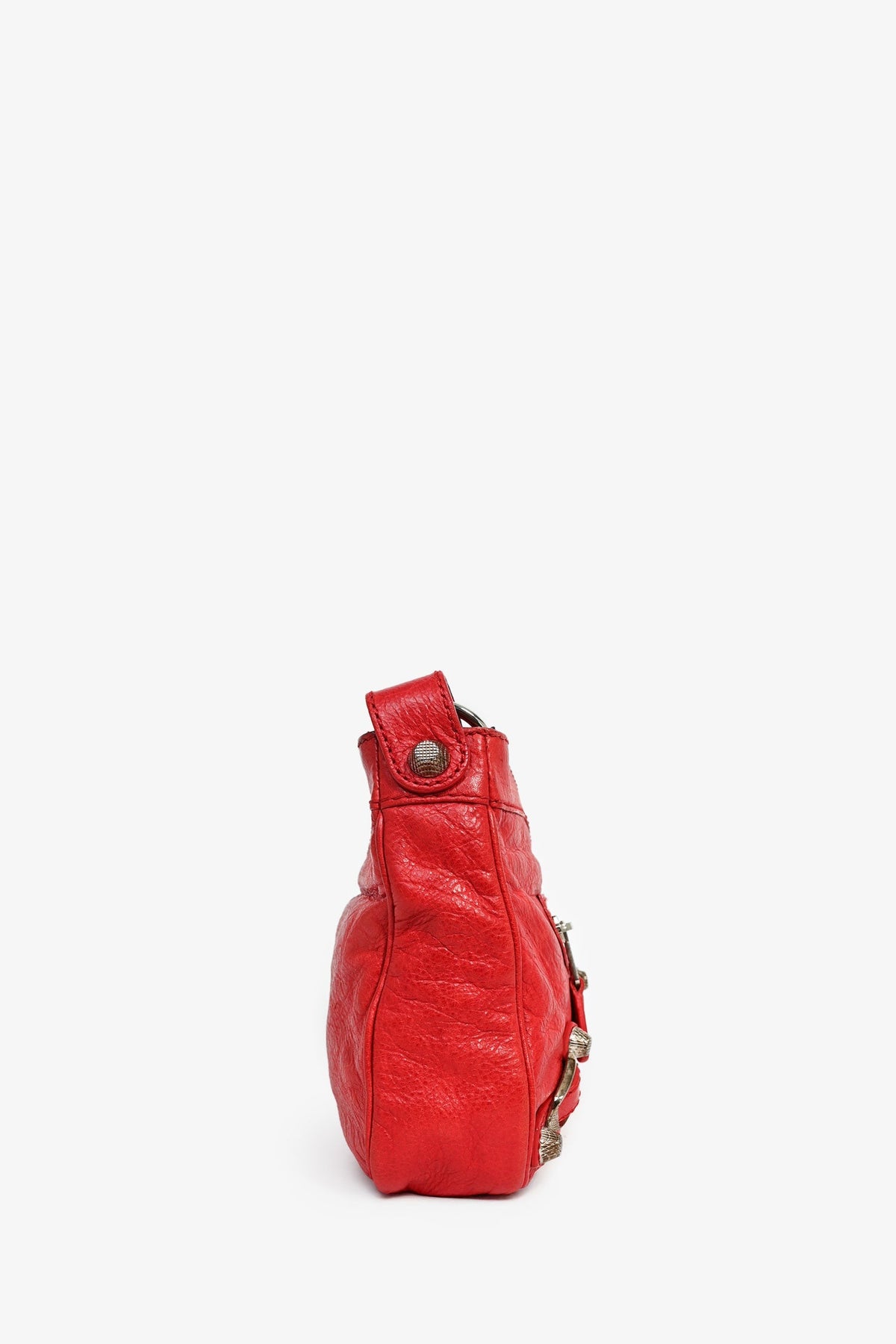 Balenciaga Red Leather 'Sac+Mirior' Crossbody Bag