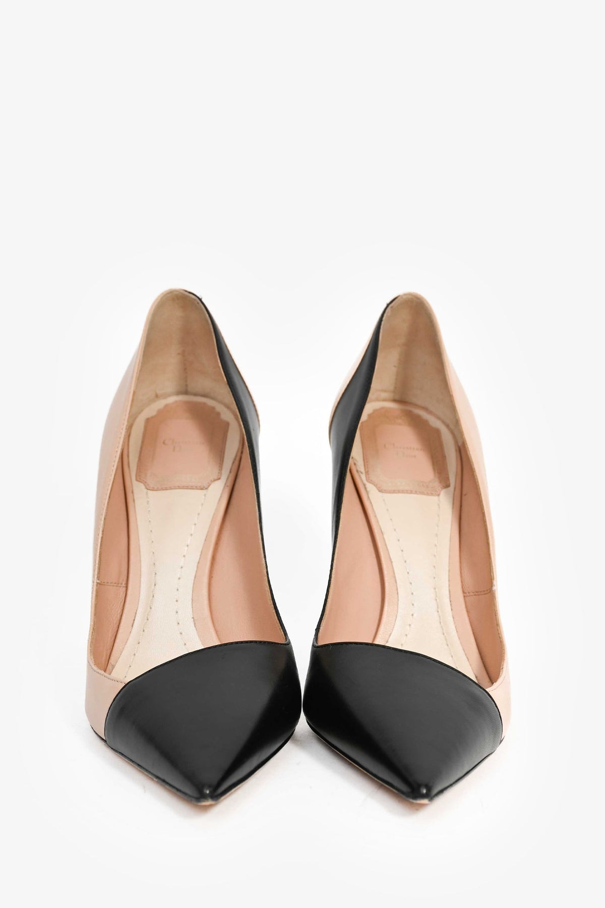 Christian Dior Nude/Black Slingback Heels Size 37.5