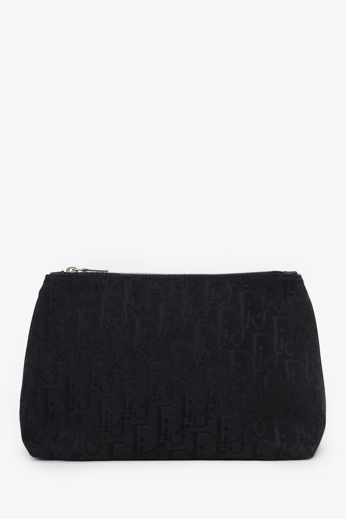 Christian Dior 2006 Black Oblique Trotter Canvas Clutch