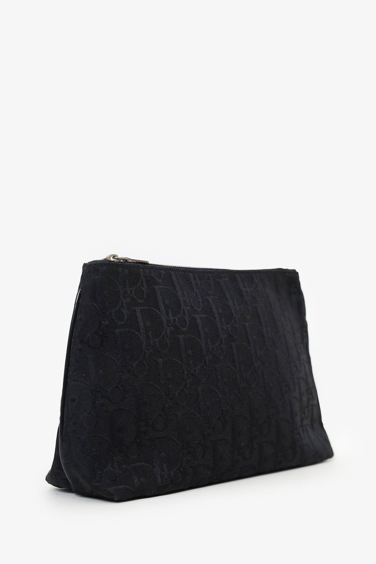 Christian Dior 2006 Black Oblique Trotter Canvas Clutch