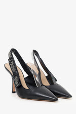 Christian Dior Black Leather J'Adior Slingback Pumps Size 36.5