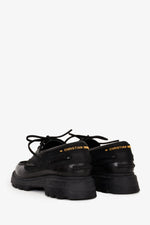 Christian Dior Black Leather Derby Boat Shoes Size 37