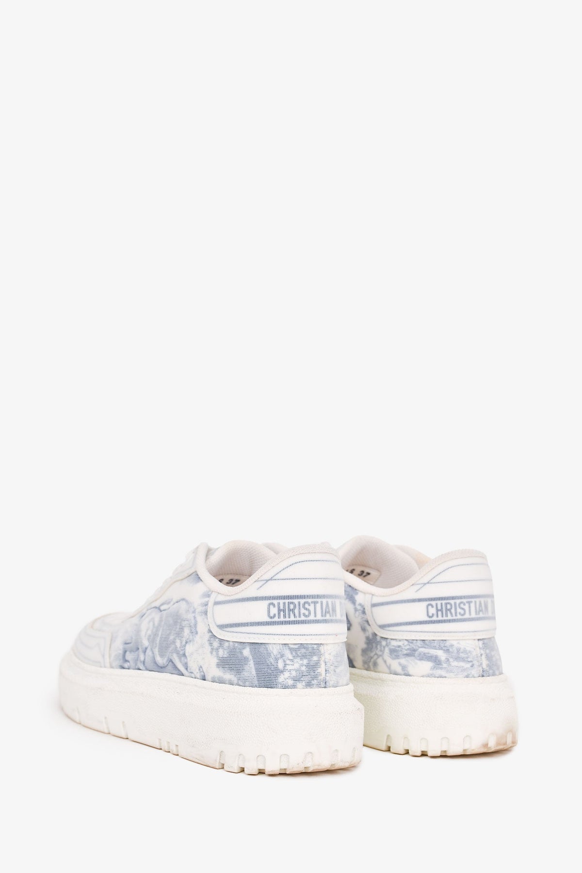 Christian Dior White/Blue 'Dior Addict' Sneakers Size 37