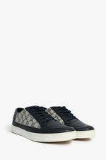 Gucci Navy Leather GG Monogram Sneakers Size 10 Mens
