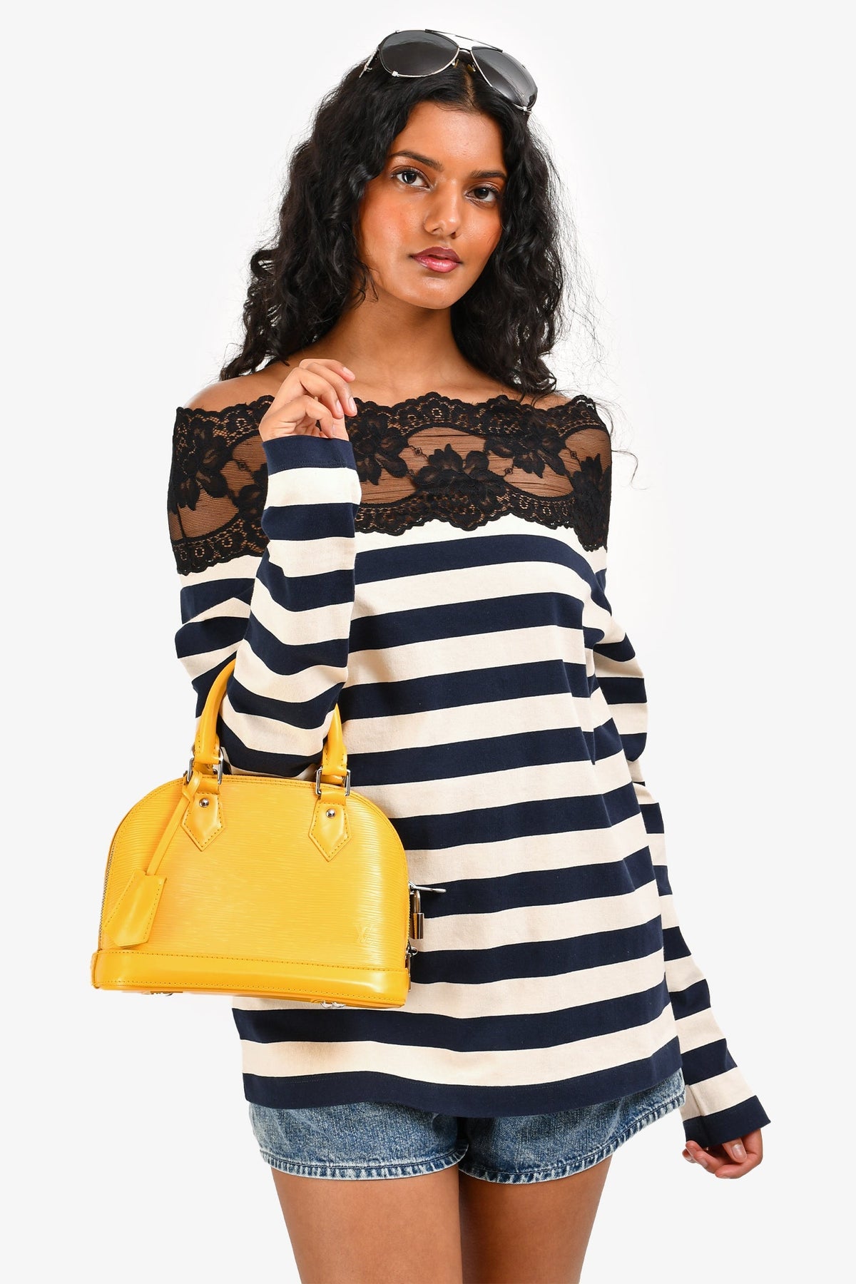 Louis Vuitton 2013 Yellow Epi Leather Alma BB Bag