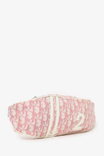 Christian Dior 2004 Rose Clair Logo Print Nylon No. 2 Girly Waist Belt Bag