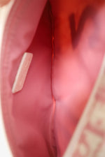 Christian Dior 2004 Rose Clair Logo Print Nylon No. 2 Girly Waist Belt Bag