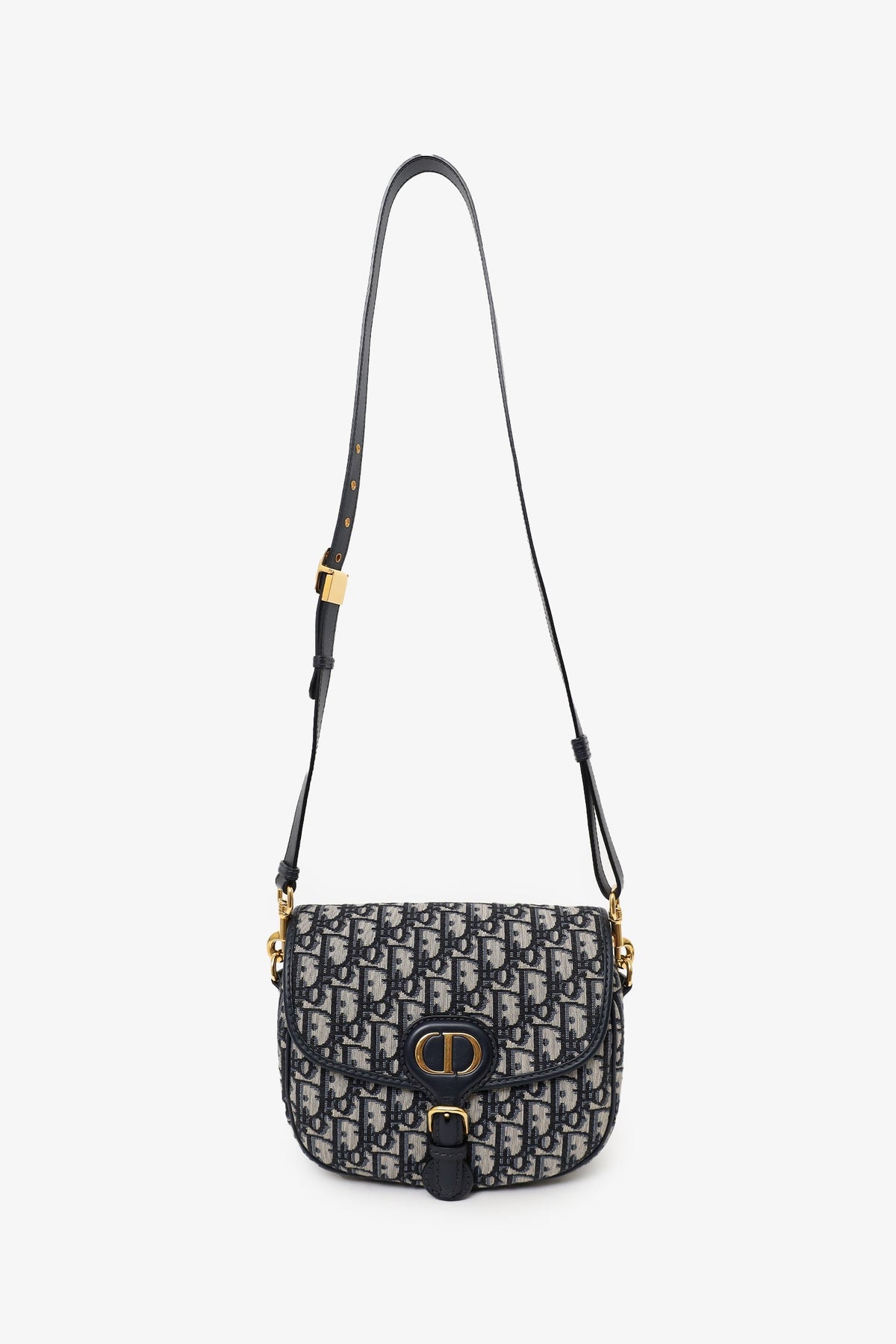 Dior Navy Blue Canvas Oblique Bobby Crossbody