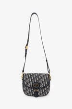 Dior Navy Blue Canvas Oblique Bobby Crossbody
