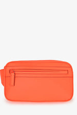 Gucci Neon Orange Leather GG Marmont Belt Bag