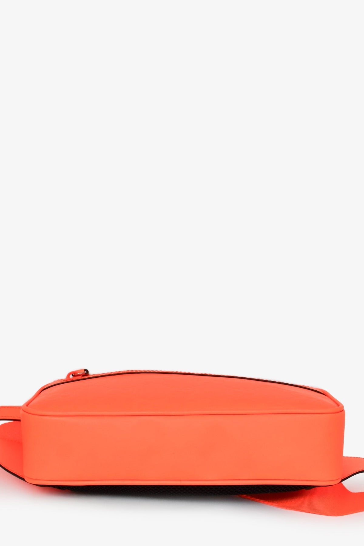 Gucci Neon Orange Leather GG Marmont Belt Bag