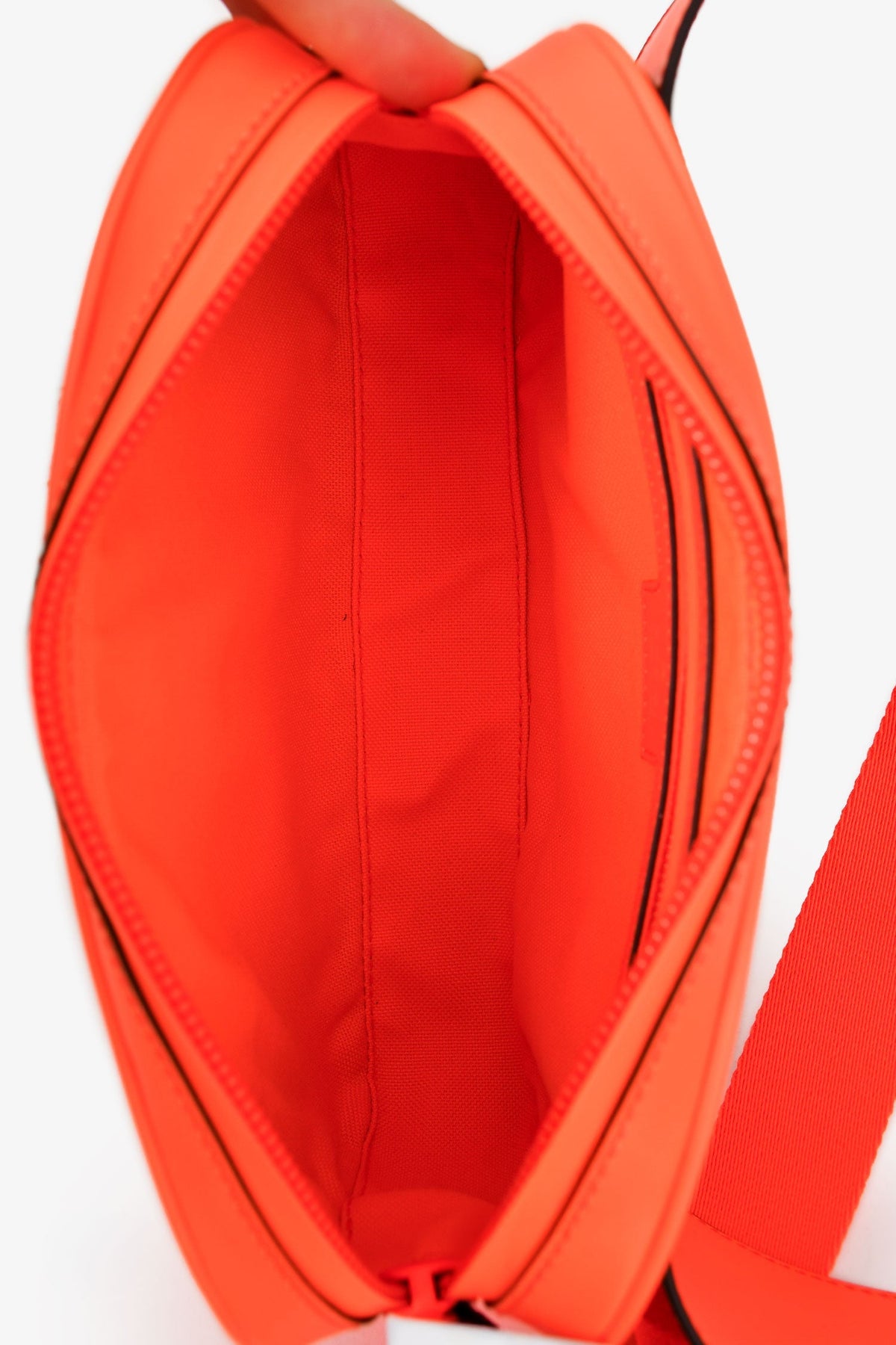 Gucci Neon Orange Leather GG Marmont Belt Bag