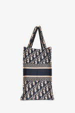 Christian Dior 2020 Navy Oblique Jacquard Small Book Tote (As Is)