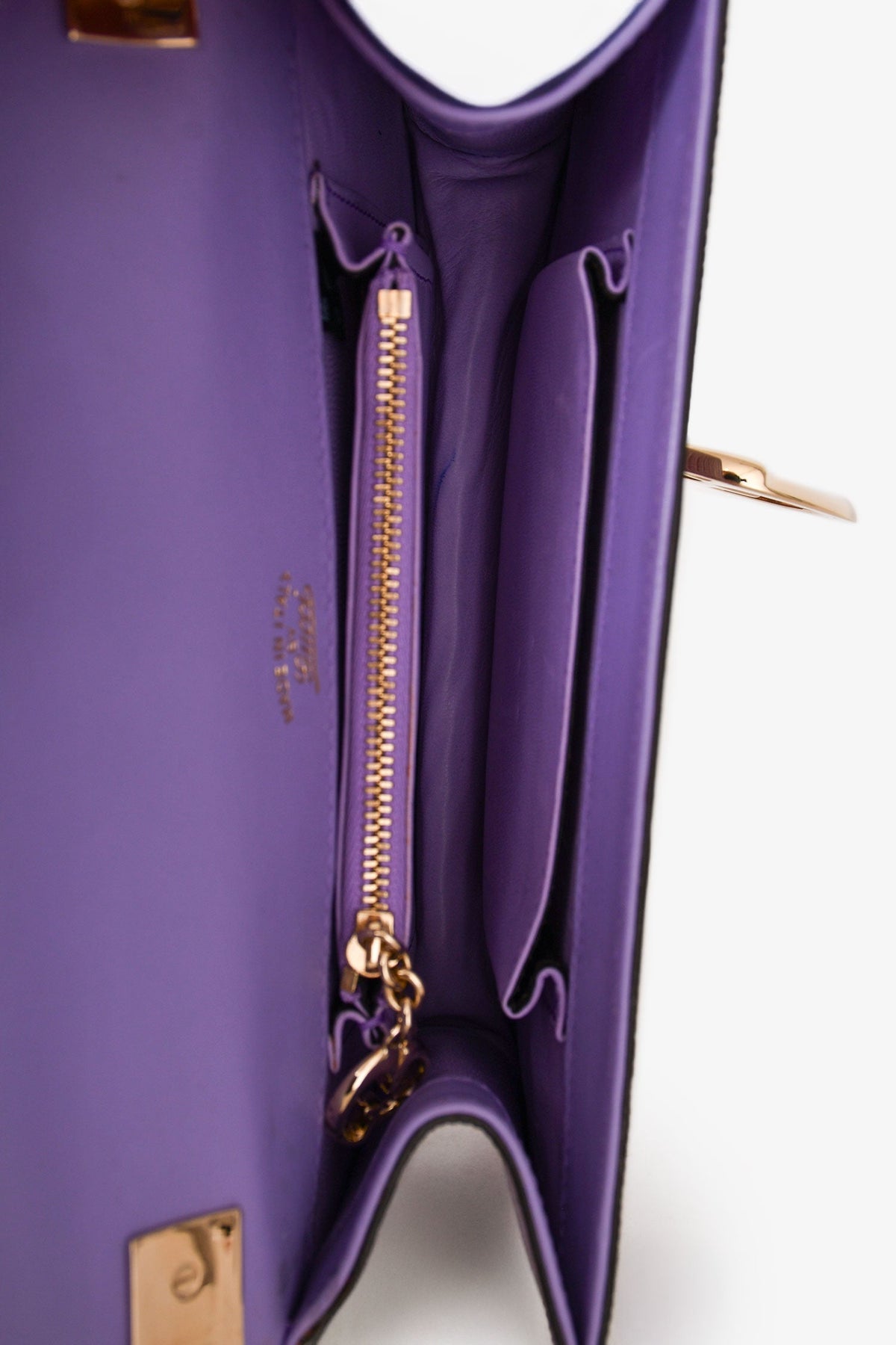 Gucci Purple Lizard Leather 1973 East West Chain Bag