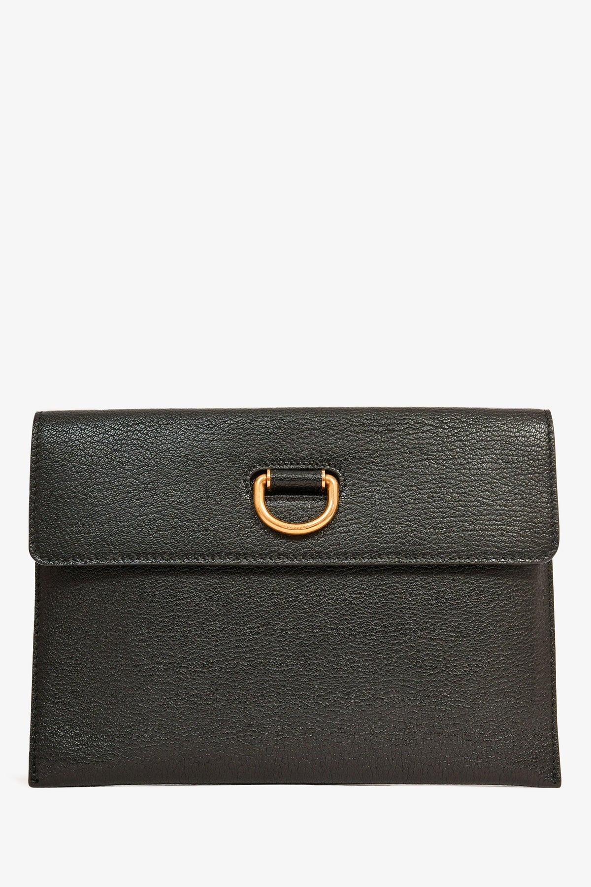 Burberry Black Leather 'D Ring' Clutch