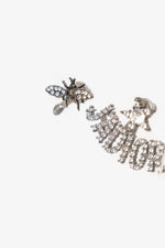 Christian Dior Silver Tone Crystal J'Adior Mismatched Earrings
