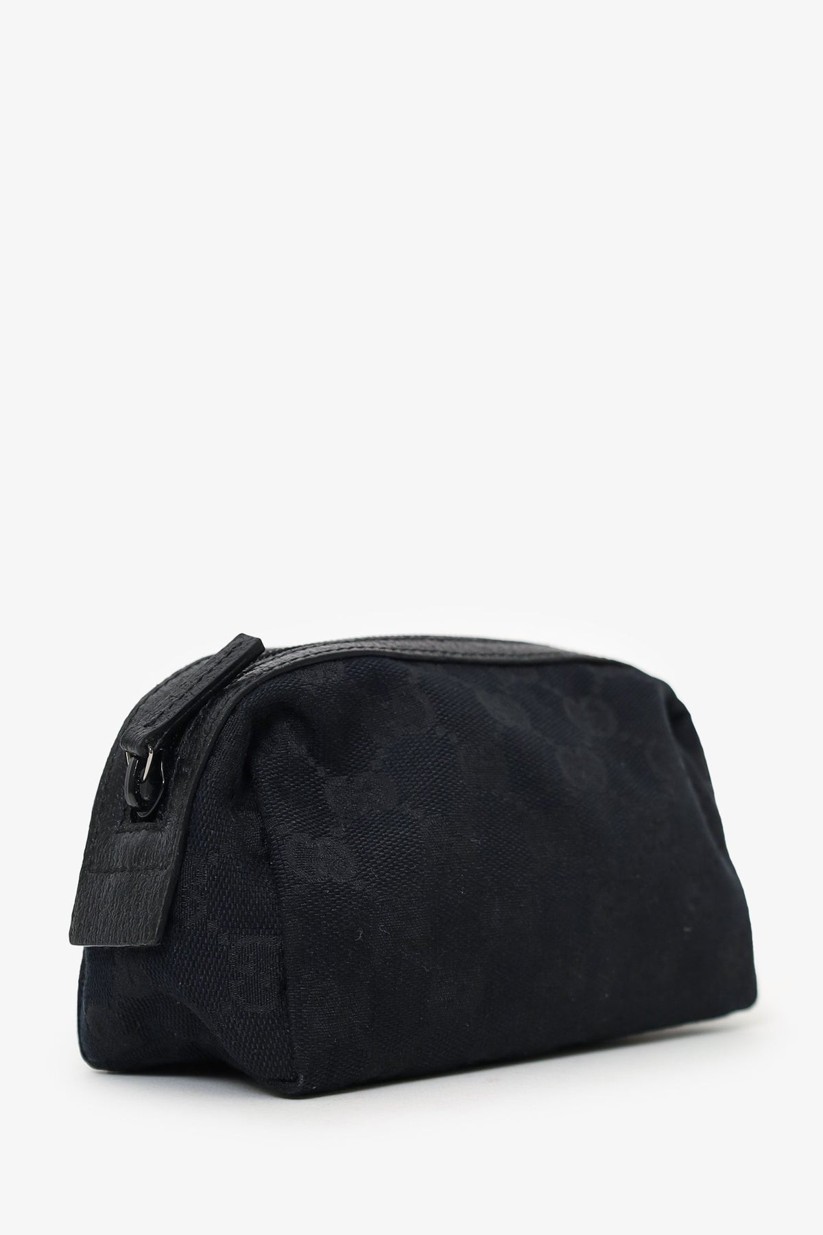 Gucci Black Canvas/Leather GG Supreme Mini Pouch