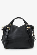 Burberry Black Perforated Leather 'Ellers' Bag with Strap