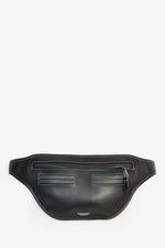 Burberry Black Leather White Contrast Stitch 'Brummell' Belt Bag