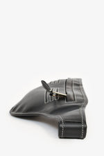 Burberry Black Leather White Contrast Stitch 'Brummell' Belt Bag