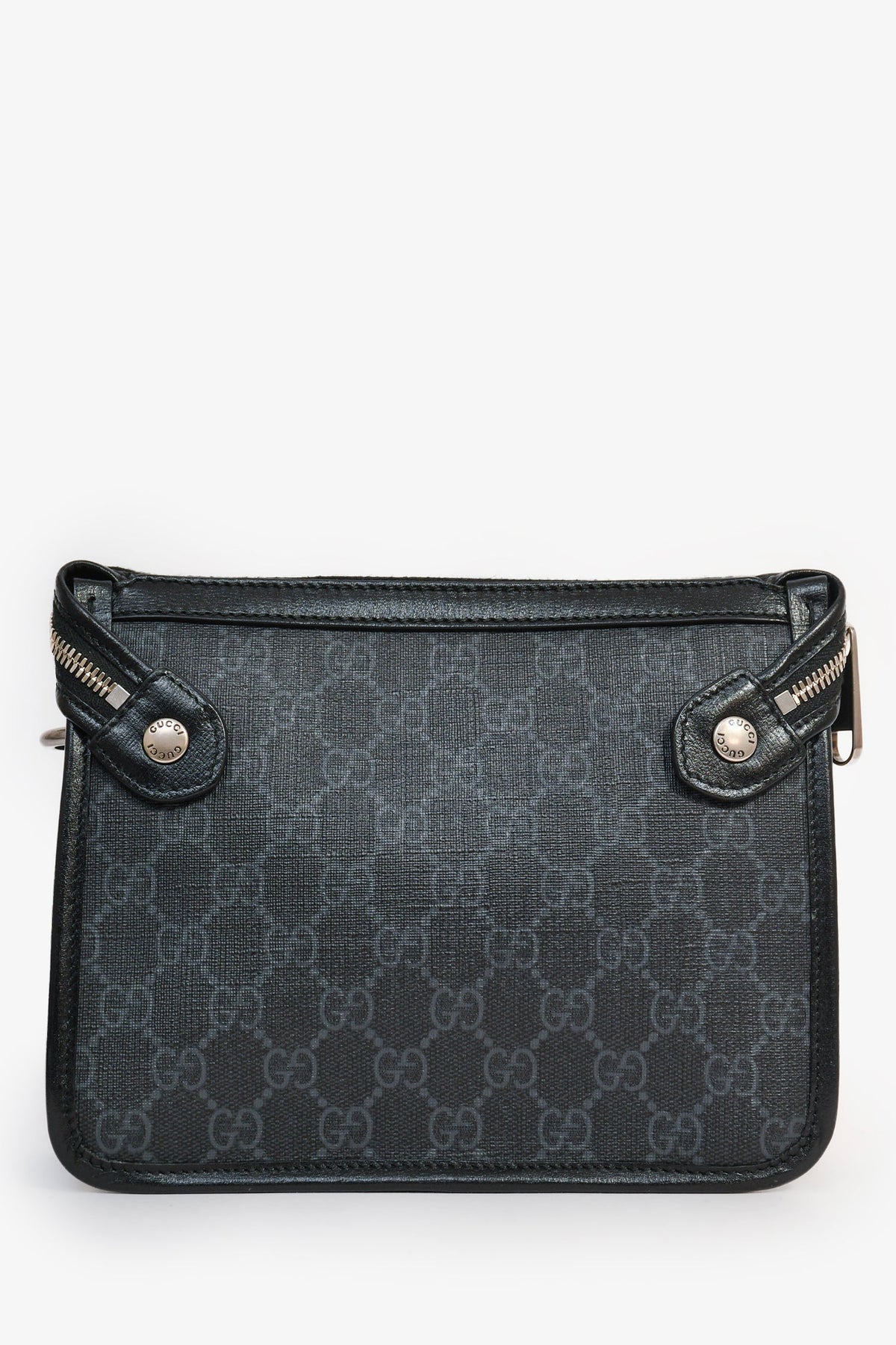 Gucci Black GG Canvas Messenger Bag