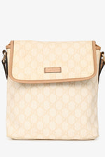Gucci Cream Coated Canvas GG Supreme Messenger Bag