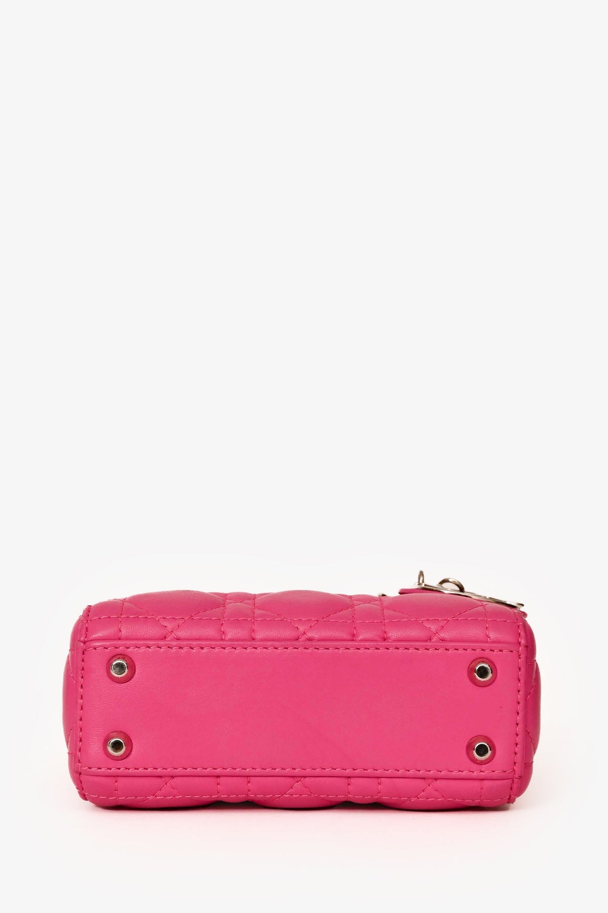 Christian Dior Pink Cannage Leather Mini 'Lady Dior' with Strap