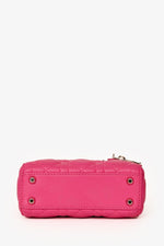 Christian Dior Pink Cannage Leather Mini 'Lady Dior' with Strap